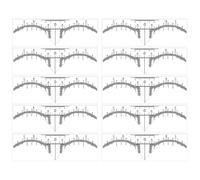 GARVALON Règle à Sourcils Autocollante Blanche 10 Pièces Outil de Positionnement pour Maquillage Permanent Marqueur de Ligne de Sourcil Précis pour Tatouage et Microblading
