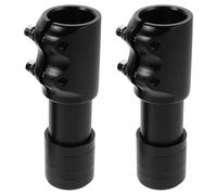 GARVALON Rehausseur de Guidon VTT en Alliage d'Aluminium 12 CM Extension de Potence Vélo Noir Accessoire Compatible VTT et Vélo de Route Lot de 2 Pièces pour Confort et Ajustement