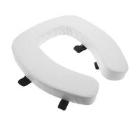 GARVALON Rehausseur de Siège de Toilette Imperméable, Coussin Rembourré Épais 4,3 Cm, Lavable et Confortable, Rehausse Siège Wc pour Personnes Âgées et Mobilité Réduite, Accessoire Santé