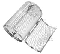 GARVALON Rôtissoire en Acier Inoxydable 120X180 MM pour Four Électrique Panier Rotatif 360° pour Cuisson Homogène de Noix Cacahuètes et Légumes Accessoire Solide Porte Mobile et Vis de