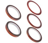 GARVALON Ruban Adhésif Haute Température Pi 5 Rouleaux 33m Chacun Ruban Isolant Thermique Marron Résistant Jusqu’à 260°c pour Presse à Chaud et Sublimation Industrielle