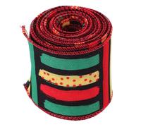 GARVALON Ruban Décoratif en Polyester 63 Mm X 4,5 M pour Décoration de Fête du Mois de L’histoire des Noirs, Ruban Présent Gros-grain Coloré pour Loisirs Créatifs et Décoration de Table