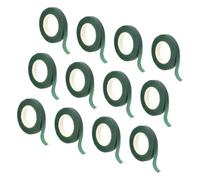 GARVALON Rubans Adhésifs Non Adhésifs en Papier Crêpe pour Tiges de Fleurs, 12 Rouleaux Polyvalents Anti-usure pour Bouquets et Compositions Fleurales