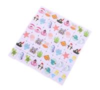 GARVALON Set Mahjong Océan Animaux Marins Jeu Familial Portable Motifs Tuiles pour Fête Noël et Apprentissage Garçon Fille Adultes
