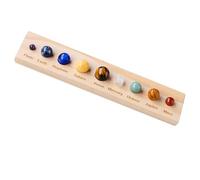 GARVALON Sphères de Cristal Planètes Naturelles Décoratives pour Bureau et Maison Ornements Système Solaire Colorés et Lumineux Boules de Cristal Artisanales pour Chambre Thème Spatial