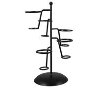 GARVALON Support à cornets de glace avec 5 trous : support à cornets de en métal, présentoir à desserts pour la cuisson, le refroidissement, le service, les anniversaires, les