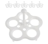 GARVALON Support à Œufs Vapeur pour Cuiseur Santé, Lot de 6 Grilles Plastique Résistant la Chaleur, 5 Trous Rondes, Accessoire Cuisson la Vapeur, Multifonction Cuisine Compacte