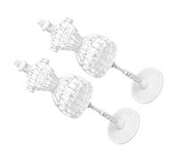 GARVALON Support de Vêtements pour Mini-poupées, Mannequin Blanc 2 Pièces, Accessoire Miniature pour Garçon et Filles, Présentoir de Jupe de Poupée, Jouet Éducatif pour Maison de Poupée