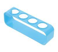 GARVALON Support en Plastique Bleu Grand Format pour Tubes à Essai 4 Trous Base Stable Porte-Échantillons Sécurisé pour Expériences Scientifiques Garçon et Filles Organisateur de Test