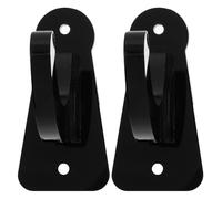 GARVALON Support Mural Horizontal pour Batte de Baseball en Acrylique Noir, 1 Paire, Support de Rangement Multifonction pour Battes de Softball et Baseball, Accessoire de Sport