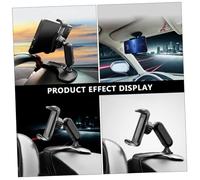 GARVALON Support Téléphone Voiture Clip Rotatif Fixation Tableau Bord et Rétroviseur Compatible Smartphones Installation Facile et Utilisation Main Noir