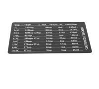 GARVALON Tableau de Conversion Magnétique Professionnel pour Cuisine avec Mesure Cuillères et Tasses Accessoire Réutilisable pour Pâtisserie Aimant Frigo Pratique et PVC Noir