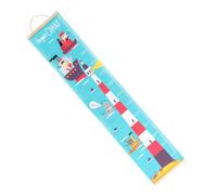 GARVALON Tableau de Croissance Mural Garçon Fille Toile Peinte Style Scandinave avec Règle Hauteur Motif Phare Décor Suspendu pour Mesurer Garçon Fille