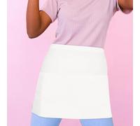 GARVALON Tablier de Serveur Imperméable avec Tablier Unisexe Blanc pour Cuisine Restaurant et Service Professionnel