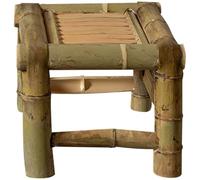 GARVALON Tabouret Rétro en Bambou Naturel Petit, Tabouret Vintage 28x28x20 Cm, Siège Robuste et Léger pour Maison, Salle de Bain, Danse et Décoration Intérieure