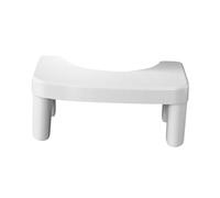 GARVALON Tabouret Wc Pliant Blanc Stable et Antidérapant Repose-pied Renforcé pour Toilettes Siège Pratique et Robuste pour Adultes et Support Compact pour Salle de Bain