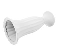 GARVALON Vase Commémoratif en Céramique Gris Blanc Grand Contenant à Fleurs pour Cimetière Support Stable pour Composition de Fleur Ornement Funéraire pour Tombeaux et Décoration