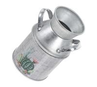 GARVALON Vase Pichet De Ferme en Métal Vintage Jardinière Pot De Fleurs pour Décoration Intérieure Seau à Fleurs Style pour Bureau Et Salon 1 Pièce