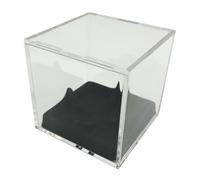 GARVALON Vitrine Carrée Transparente avec Support Noir pour Présentation et Protection de Balles Officielles Baseball Softball Golf et Tennis Boîte Exposition Résistante et Empilable