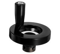 GARVALON Volant à Main en Bakélite Poignée en Bois Dur, Diamètre Extérieur 63 Mm, Alésage 10 Mm, Roue à Manivelle Ronde pour Fraiseuse, Fourniture Industrielle Résistante à L’huile