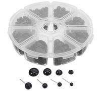 GARVALON Yeux de Sécurité pour Poupées avec Base Plate Yeux Plastique Résistants et Réalistes pour Amigurumi Peluches et Jouets Doux Kit pour Artisanat DIY