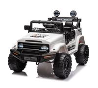 Garvee 12V Voiture Électrique pour Enfants, Véhicule Électrique Enfant avec Suspension à Ressort, Télécommande, LED, 3 Vitesses pour Enfants 3+ Ans (Blanc)