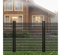 Garvee 3-Panel Metal Decorative Garden Fence for Flowerbeds - Black