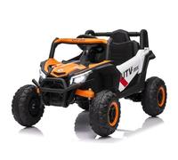 Garvee 4x4 Electrique Enfant UTV 12V avec Télécommande, Voiture Electrique Enfants avec Phares LED, Musique, USB Et Bluetooth pour Enfants De 3 Ans+, Orange