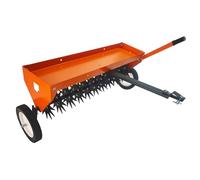 Garvee Aérateur de Pelouse pour Tracteur Tondeuse Autoportée, Aérateur à Gazon 103cm avec Dents en Acier Galvanisé, Pénétrateur de Sol pour Tracteur avec Barre de Remorquage