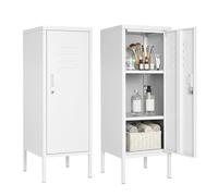 Garvee Armoire De Bureau Métallique Sécurisée, Idéale pour Documents, Fournitures, Usage Professionnel Ou Domestique