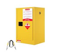 Garvee Armoire De Sécurité Ignifuge 16 Gallons - Porte à Fermeture Automatique, Acier Laminé à Froid, étagères Réglables, Jaune - pour Liquides Inflammables, Stockage Industriel Et Laboratoire