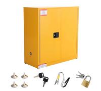 Garvee Armoire de sécurité pour liquides inflammables - Acier galvanisé Conforme OSHA - Portes manuelles - Étagères réglables - Usage Industriel - Capacité 30 gallons - Dimensions 43 x 18 x 44 Pouces