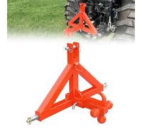 Garvee Attelage 3 Points Robuste pour Tracteur - Récepteur 2 Pouces avec Boule et Crochet - Support remorque Compatible Kubota BX/LM25h/WLM - Orange, Triangle à Trou distinctif, Crochet 4 Directions