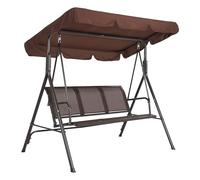 Garvee Balancelle de Jardin 3 Places, Toit Inclinable Réglable, Assise et Dossier Ergonomiques en Textilène Respirant, Structure en Acier Époxy Anticorrosion, pour Terrasse et Jardin