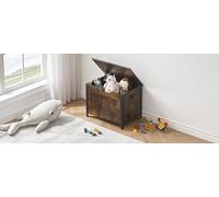 Garvee Banc De Rangement 110 cm, Coffre De Rangement 118 l, Pliable, Banc De Rangement, Boîte De Rangement, Pliable, Banc De Lit pour Chambre, Charge Maximale 300 kg, PU Gris Foncé