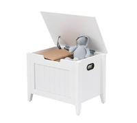 Garvee Banc de Rangement, Bout de Lit, Banc à Chaussures à Plateau Rabattable Pembourré, Coffre de Rangement avec 2 Charnières de Sécurité, Coffre à Jouets 40 x 60 x 46 cm