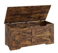 Garvee Banc De Rangement Polyvalent pour Salon, Banc en Bois avec Espace De Rangement, Charnière De Sécurité, Idéal comme Coffre à Couvertures Ou à Jouets