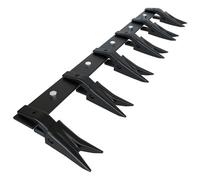 Garvee Barre à dents robuste pour godet de tracteur sous-compact - Acier haute résistance - 6 dents - Installation sans perçage - Protection bord de coupe - Idéale pour chargeurs agricoles -Noir