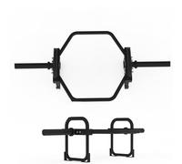 Garvee Barre Hex Trap robuste 400 lbs avec pieds - Double prise ergonomique - Pour force, soulevés de terre, squats, shrugs, presses épaules - Ordinary weight lifter with feet