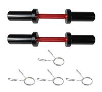 Garvee Barres d’haltères olympiques robustes pour musculation - Paire de poignées chargeables 16" avec colliers à ressort - Compatibles disques 2" - Idéales salle de sport à domicile