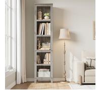 Garvee Bibliothèque d'Angle Étroite 5 Niveaux Rustique Vintage, Gain de Place pour Salon Chambre ou Bureau, Gris