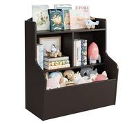 Garvee Bibliothèque pour Enfants, Étagère à Jouets à 3 Niveaux, Meuble Rangement avec Compartiments et Étagère pour Chambre d'enfant, Salon, Bureau