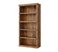 Garvee Bibliothèque Rustique De Style Campagnard, Étagère en Bois à 5 Niveaux, Étagères Ouvertes Et Autoportantes Offrant Un Grand Espace De Rangement, Robuste pour Les Livres Lourds