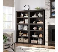 Garvee Bibliothèque Rustique De Style Campagnard, Étagère en Bois à 5 Niveaux, Étagères Ouvertes Et Autoportantes Offrant Un Grand Espace De Rangement, Robuste pour Les Livres Lourds