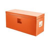 Garvee Boîte à Outils Acier Pour Camion Robuste, Double Couvercle, Serrure t, étanche - Rangement Sécurisé Pick-Up, Remorque, RV - Surface Lisse -Orange