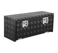 Garvee Boîte à Outils Robuste pour Camion - Aluminium étanche, Double Serrure, Montage latéral, idéale pour Pick-up, remorque ou Camping-Car - Finition Noire pulvérisée - Taille 36 x 14 x 16 Pouces