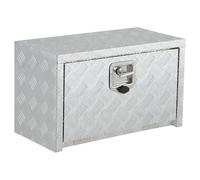 Garvee Boîte à outils sous caisse en aluminium robuste et étanche pour pick-up/remorque - Sécurité élevée, rangement pratique pour garage/atelier, 61×30×36cm(LxlxH), monoverrou, Argent verrou simple