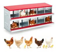 Garvee Boîte De Nidification en Métal Robuste pour Poules Et Canards, Perchoir Pivotant, Trous d’Aération, Collecte Facile des Œufs, Accessoire Professionnel pour Poulailler