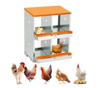 Garvee Boîte De Ponte Robuste Et Ventilée pour Poules, Plateau à Œufs Amovible, Nettoyage Facile, Adaptée à Poules Et Canards, Idéale pour Poulailler Et Élevage