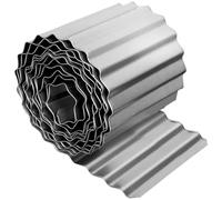 Garvee Bordure de Jardin en métal ondulé galvanisé - Flexible, résistante à la Rouille, Robuste - pour Plates-Bandes, pelouses, allées, Bordures décoratives, parterres surélevés - Couleur : métal 12"